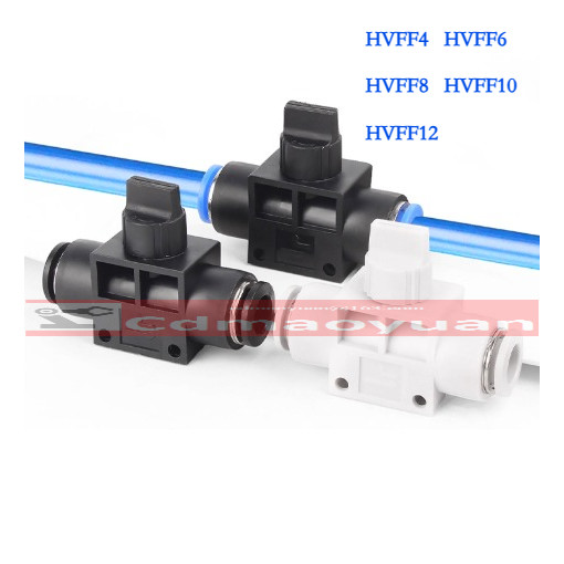 Khí nén Quick Plug Air Pipe Joint Manual Switch Pipe Valve HVFF-4-6-8-10-12 HVFF4 HVFF6 HVFF8 HVFF10