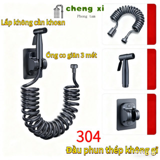  Bán lỗ  vòi xịt vệ sinh inox 304  Bộ vệ sinh làm sạch   vòi xịt + 3m dây + giá đỡ cố định  