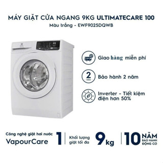 Máy giặt cửa ngang Electrolux 9kg EWF9025DQWB UltimateCare 100 - Trắng - Động cơ Inverter yên tĩnh