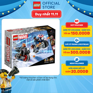  LEGO SUPER HEROES 76260 Đồ chơi lắp ráp Cuộc rượt đuổi Captain America & Black Widow  130 chi tiết  