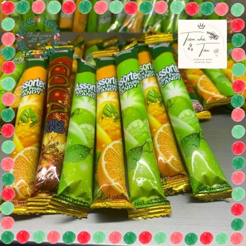 Bịch 65 gói kẹo C lạnh phồng mini vị trái cây