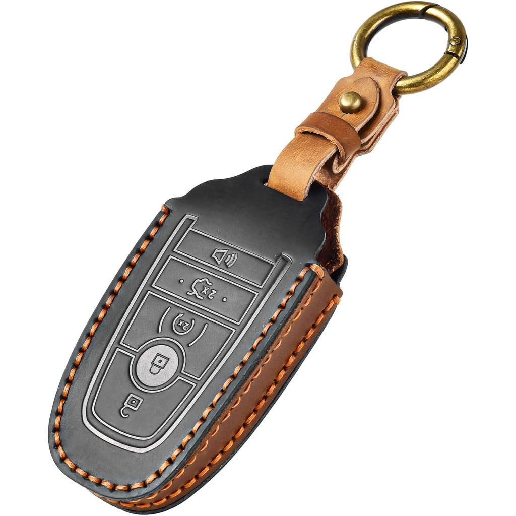 OFFCURVE Bao Da Chìa Khóa Phù Hợp Cho Xe Ford Chìa Khóa Fob Bao Tương Thích Với Ford Mustang Fusion 