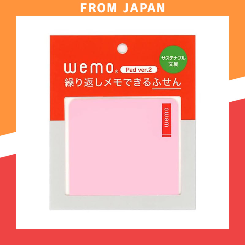 Wemo Pad Type Ver. 2 Reusable Sticky Notes Pastel Pink 1 Sheet P2-PP Cosmotec Can be written with an