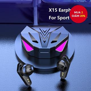 Tai nghe Bluetooth 5.3 không dây Tai nghe chơi game có độ trễ thấp Tai nghe giảm tiếng ồn di động X15