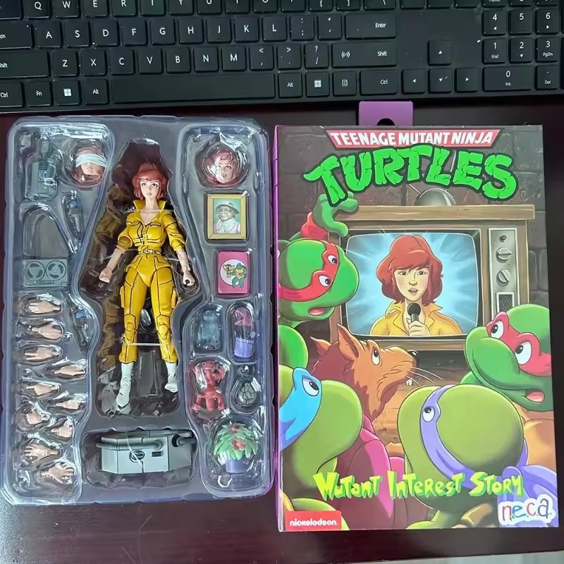 NECA Teenage Mutant Ninja Turtles April O 'Neil Mutant Interest Story PVC Nhân vật hành động