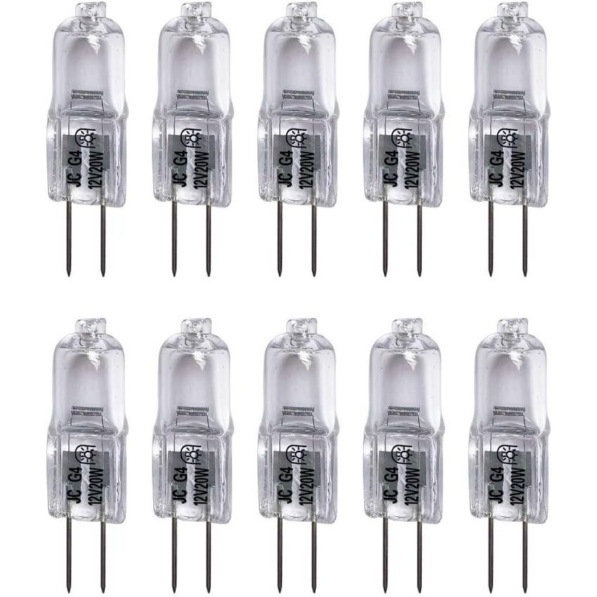Bóng đèn Vstar G4 12V 20W JC Type Bi-Pin Light, Clear, G4 Bi-pin Base Lamp (20W 10Pack)