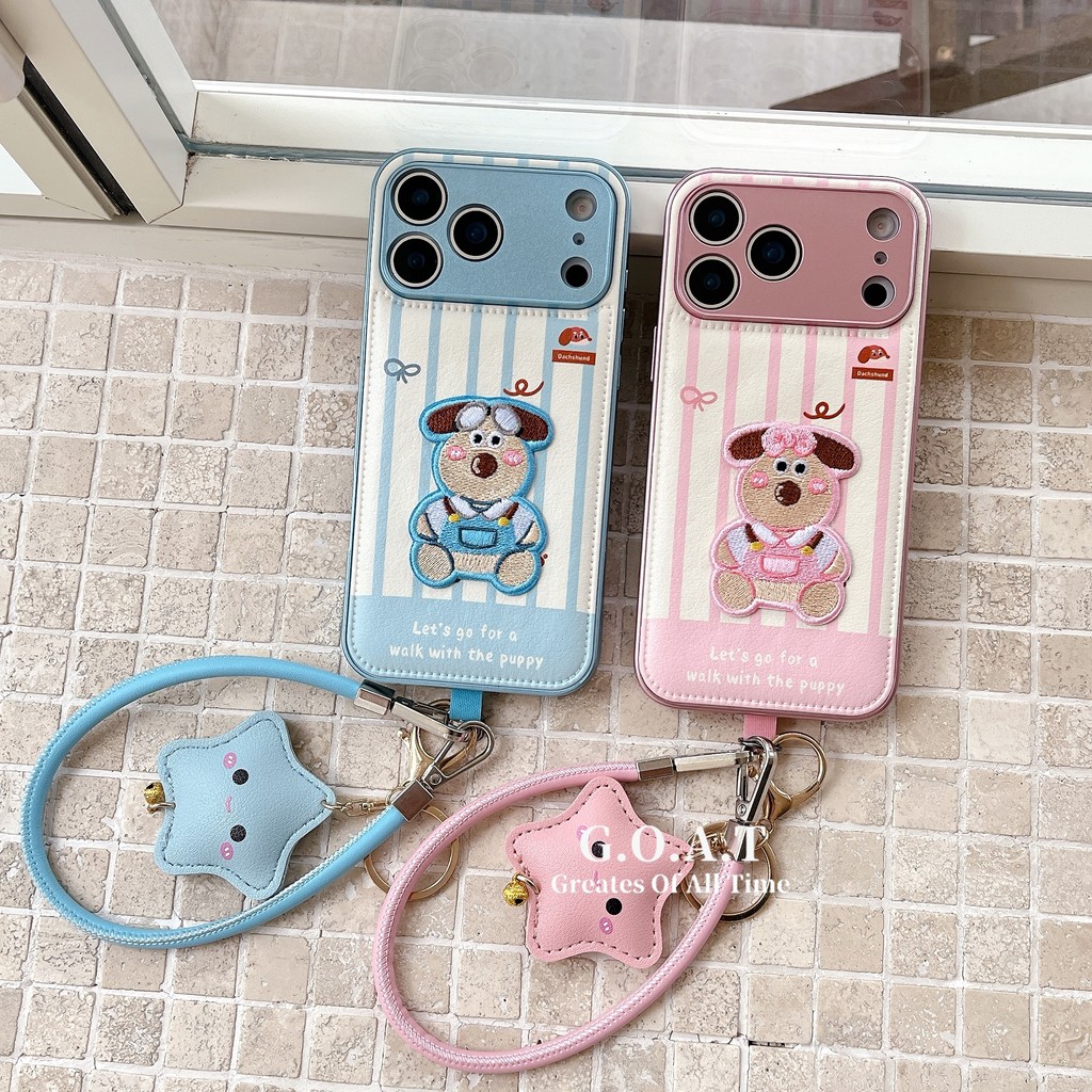 G.O.A.T Vỏ chó trưởng cặp đôi 3D Tương thích cho iPhone 17 pro max iPhone 17 16 15 14 13 pro max iPh