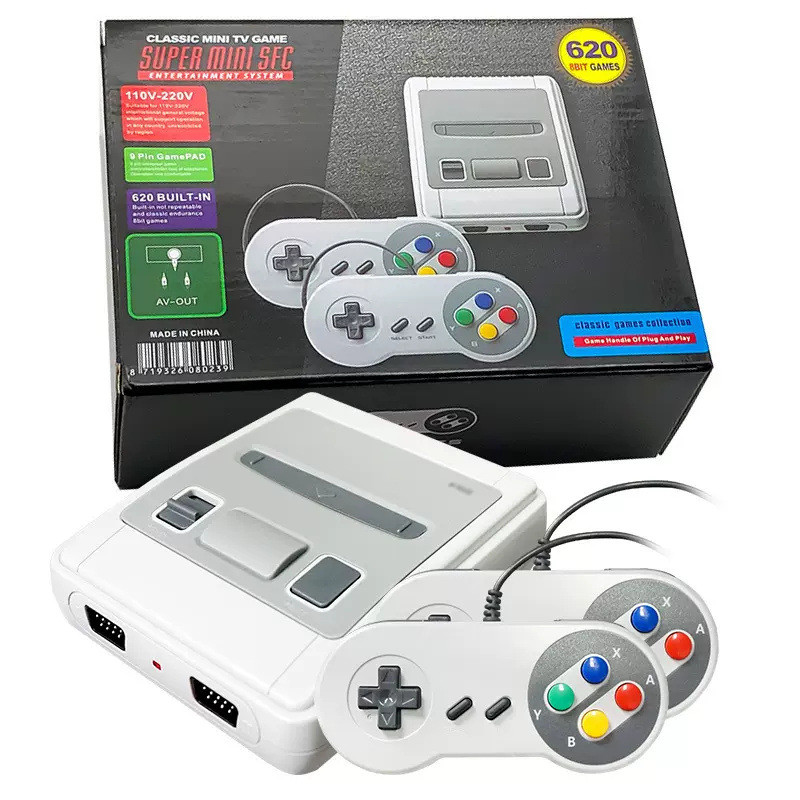 Phiên bản SFC Red White Console mini SNES TV Game Console 8-bit Mini Game Console Tích hợp 620 mẫu