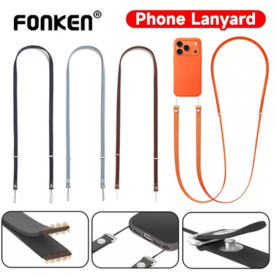 Fonken Có Thể Điều Chỉnh Ốp Lưng Điện Thoại Từ Tính Dây Chống Mất Dây Đeo Cổ Đeo Ngang Bền Cho iPh 17 / Air / 17 Pro Max