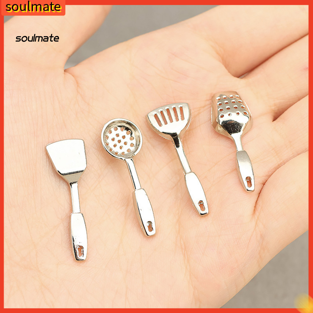 Linh hồn| Búp Bê Biệt Thự Phụ Kiện Nhà Bếp Búp Bê Mini Dụng Cụ Nấu Ăn Nhà Búp Bê Thu Nhỏ Thìa Nhà Bế