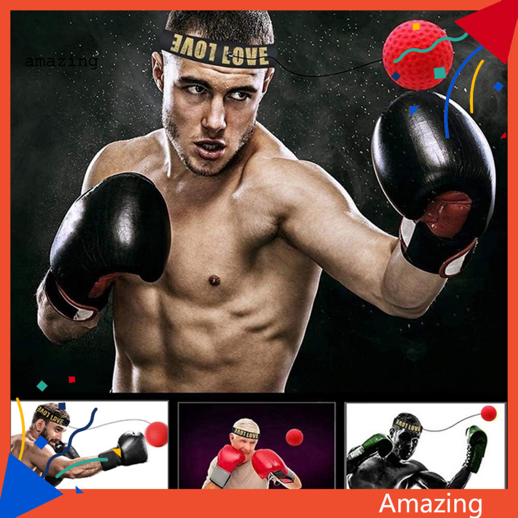 [AM] Boxing Reflexes Ball Giảm căng thẳng Boxing Ball Boxing Reflex Ball Headband Set Cải thiện độ c