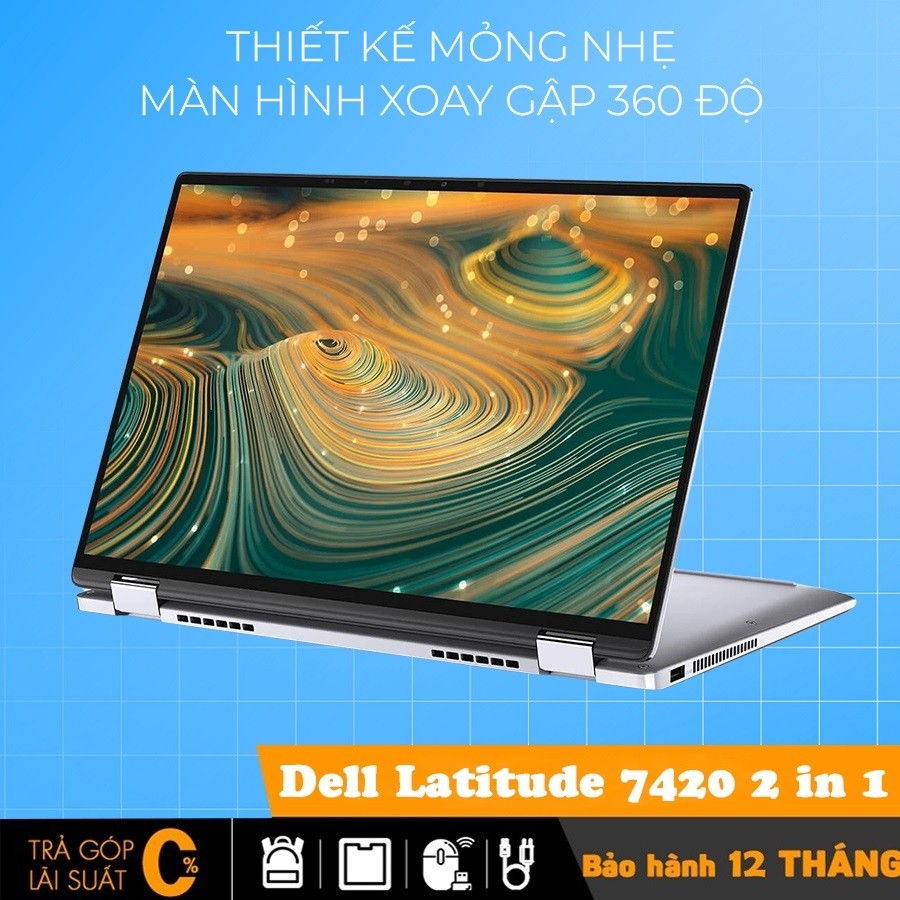 Dell Latitude 7420 2 in 1 Core i5-1145G7, 16 GB, SSD 256GB, Intel Iris Xe Graphics, 14 inch Full HD,