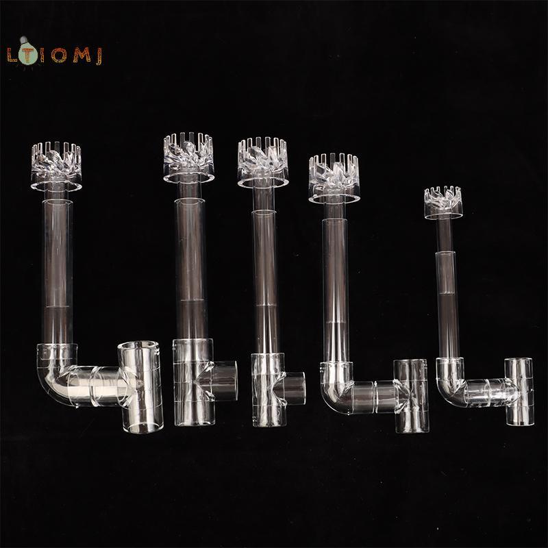 [LTIOMJ] 1 Bộ DIY Clear Aquarium Skimmer Acrylic Lily Spin Inflow Outflow Water Plant Tank Filter Cl