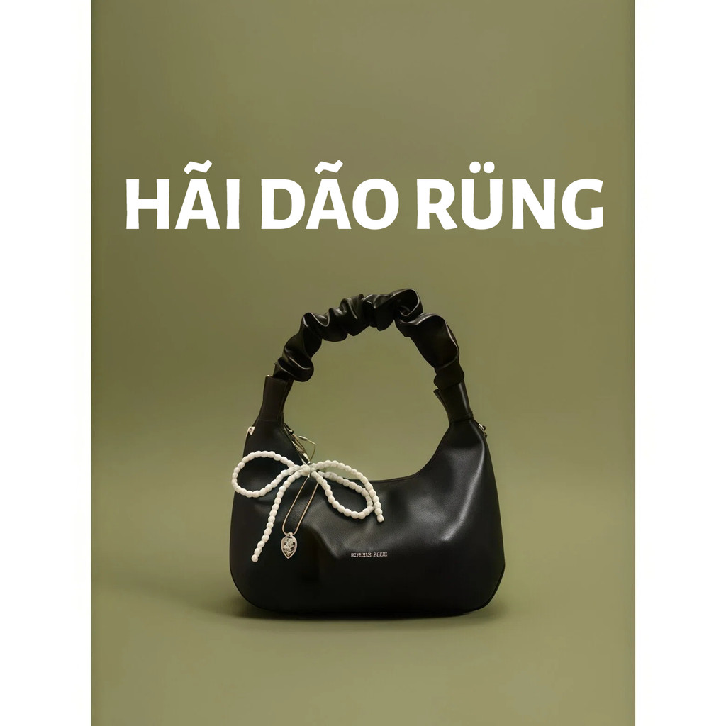 Túi xách nữ đeo chéo túi cầm tay quai nhúm tặng kèm móc gấu size 19 vừa điện thoại - HT132