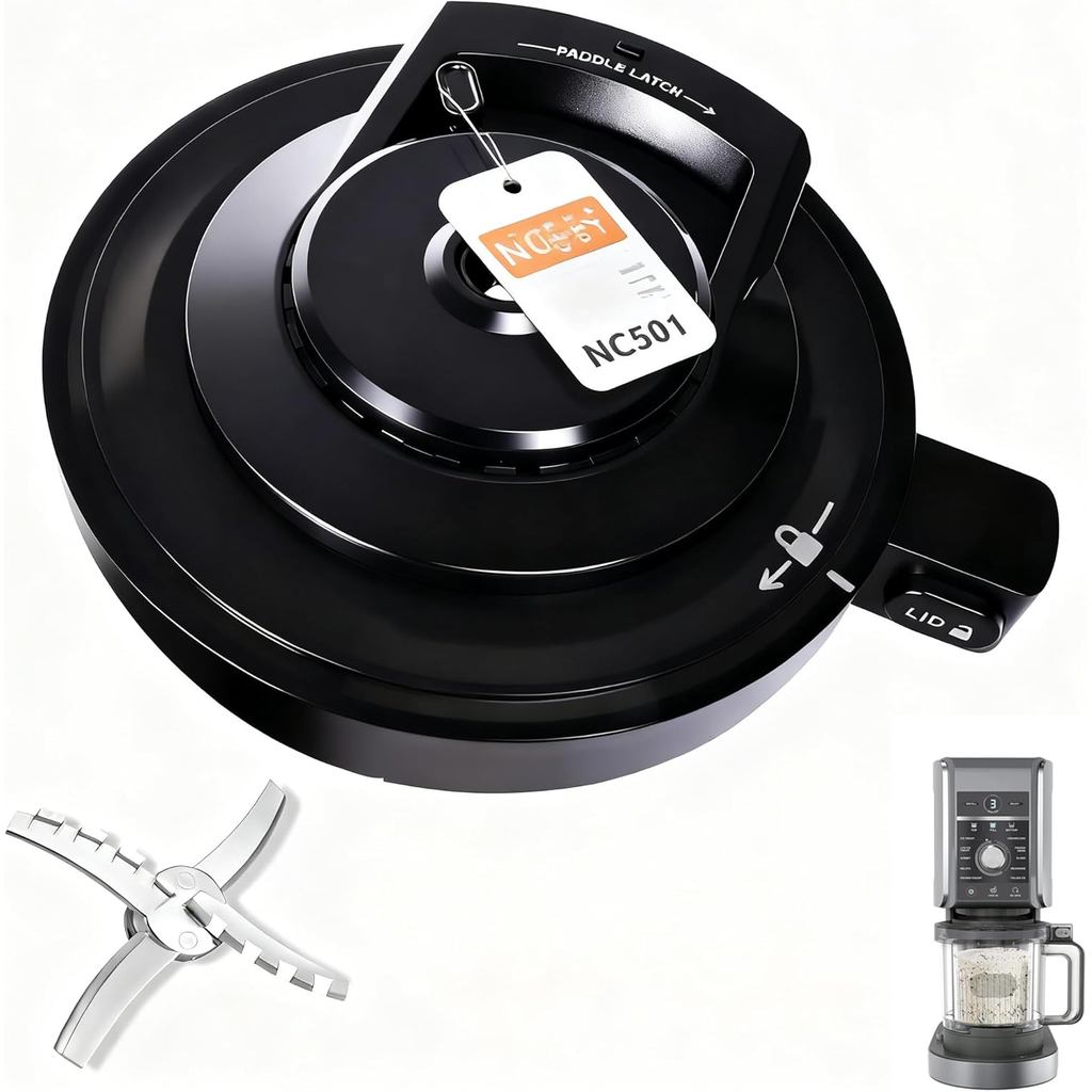 Nắp và mái chèo bên ngoài cho dòng NC500 Creami Deluxe, Tương thích với Máy làm kem dòng Ninja NC500