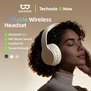  GOOJODOQ Tai nghe có thể gập lại HiFi Âm thanh nổi Tuổi thọ pin dài Phát lại đa chế độ 