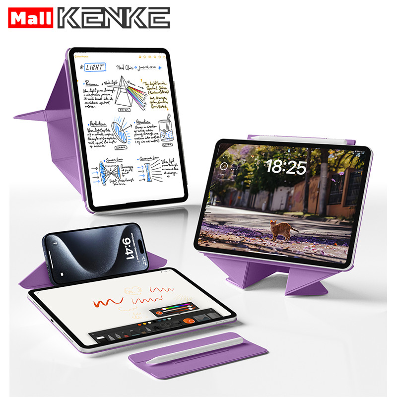 Ốp iPad KENKE Thiết kế X-fold cao cấp, cho iPad Air7 M3 Air 6 M2 Air4 Air5 Pro 11 M4 M3 ipad a16 ốp 
