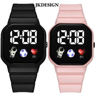 Đồng hồ thể thao trẻ em JKDESIGN, Đồng hồ kỹ thuật số LED chống nước Spaceman, Dây đeo silicon có độ đàn hồi cao Đồng hồ đeo tay điện tử thời trang nam nữ sinh viên