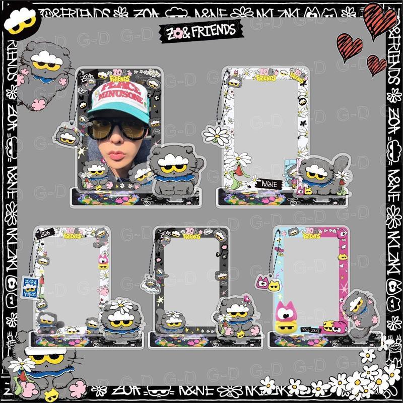 G G G-D G-D Kwon Ji-Dragon Phim Hoạt Hình Thẻ Khung Ảnh Móc Khóa Kwon Ji-Dragon Aidou Photocard Lưu 