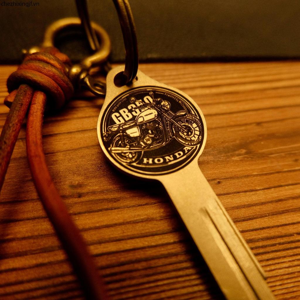 Honda Honda Honda GB350 Đồng thau độc quyền Retro Tùy chỉnh Chìa khóa xe máy phôi MoCator Sản xuất c