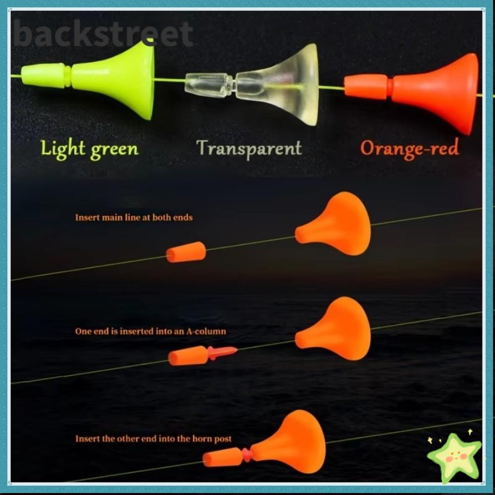 BACKSTRETDV Phao câu cá nổi, Phao câu cá Bobber đuôi cứng, Cần nổi hoàn toàn chống gió Bobber chìm B