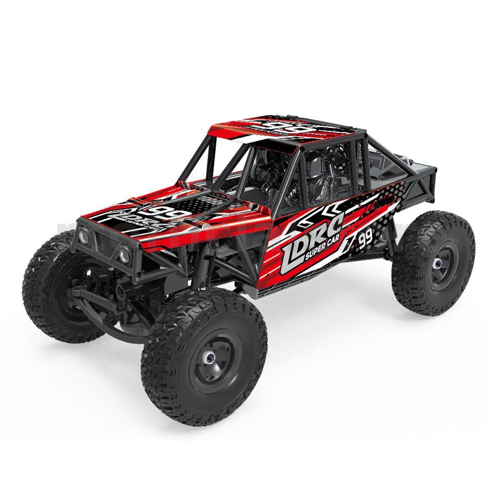 LDRC 18499 RTR 1 / 18 2.4G 4WD RC Car Rock Crawler Pipe Rack Off-Road Climbing Truck LED Light Mô hì