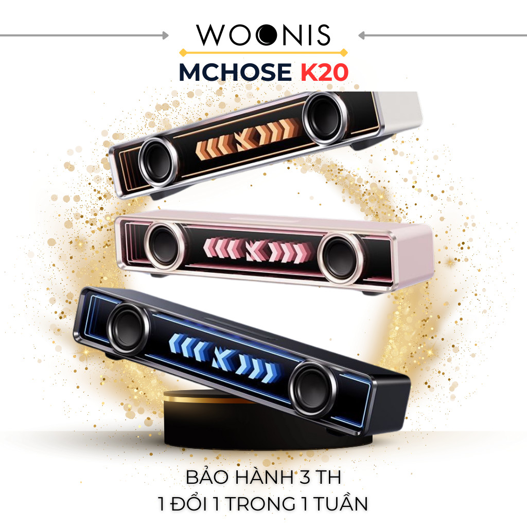Loa Soundbar Gaming MCHOSE K20 – Âm Thanh Vòm 7.1, Micro Tháo Rời, Đèn RGB Nhịp Nhạc
