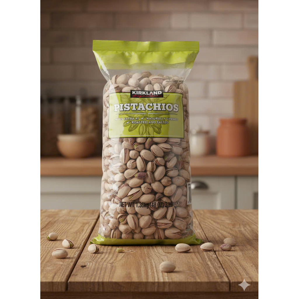 HẠT DẺ CƯỜI KIRKLAND SIGNATURE – rang muối Kirkland Pistachios 1.36kg – Hàng Mỹ Cao Cấp 1.36ky