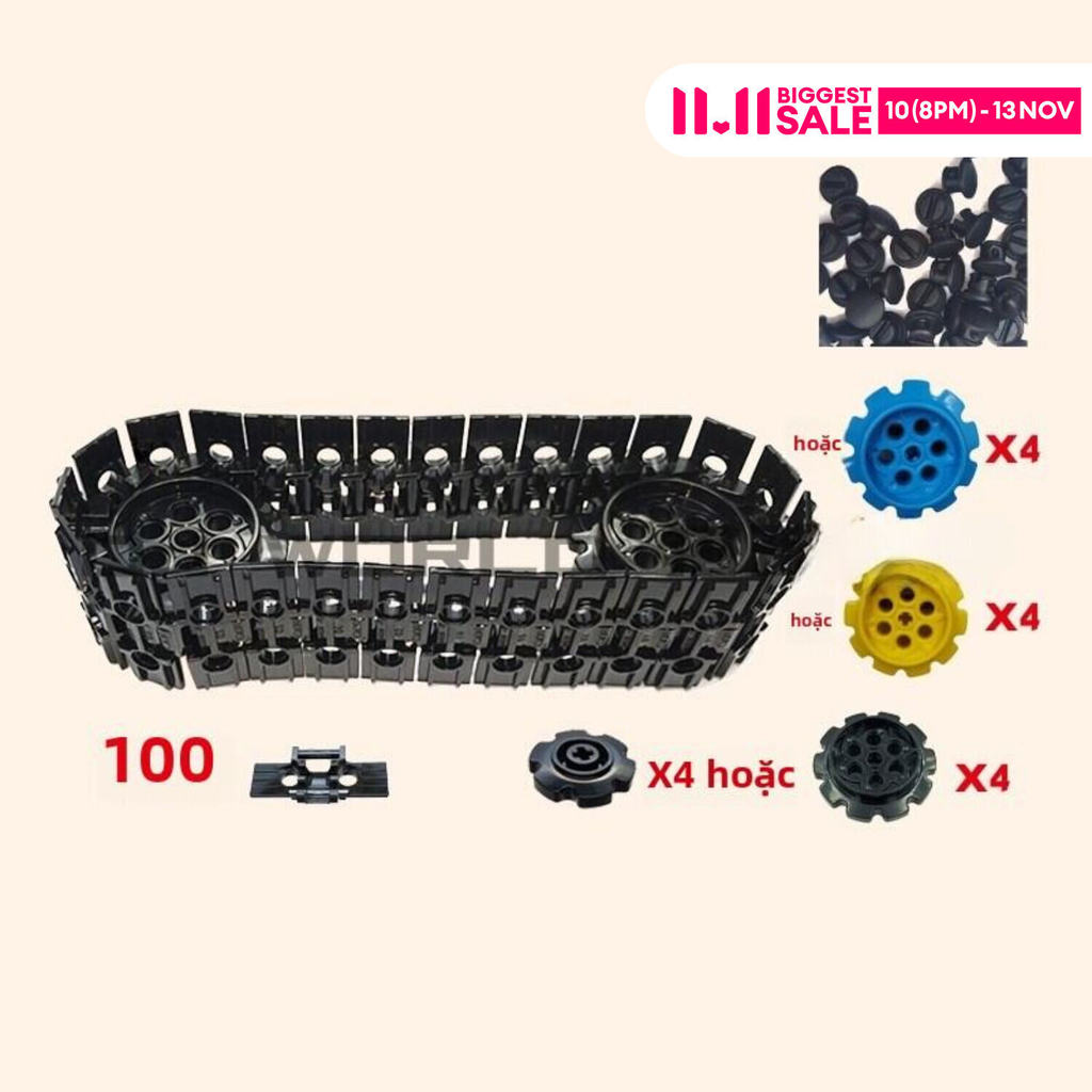 Cada Eagle Double Technology Blocks Đồ chơi lắp ráp Phụ kiện xe đạp có bánh xe và dây chuyền Tương t