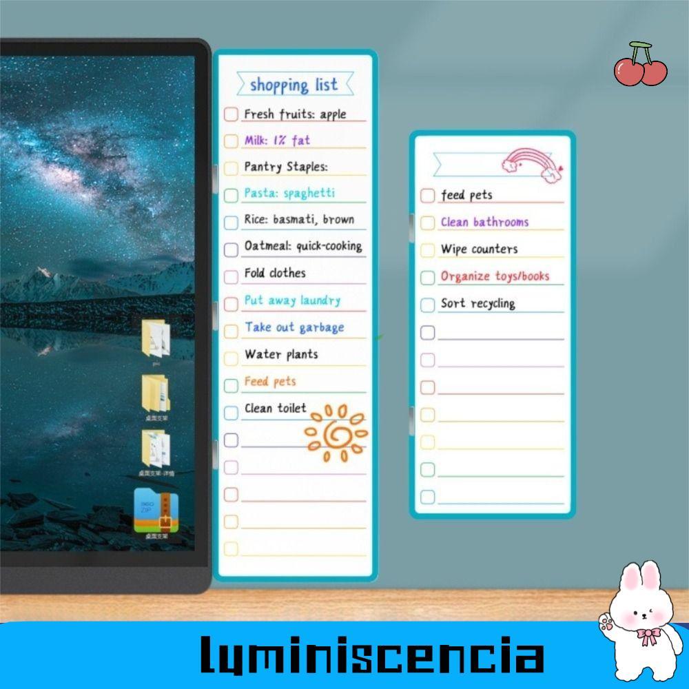 Bảng tin màn hình LUMINISCENCIA, Bảng sơn nướng Bề mặt bảng trắng Giá đỡ ghi chú dính, Bảng ghi chú 