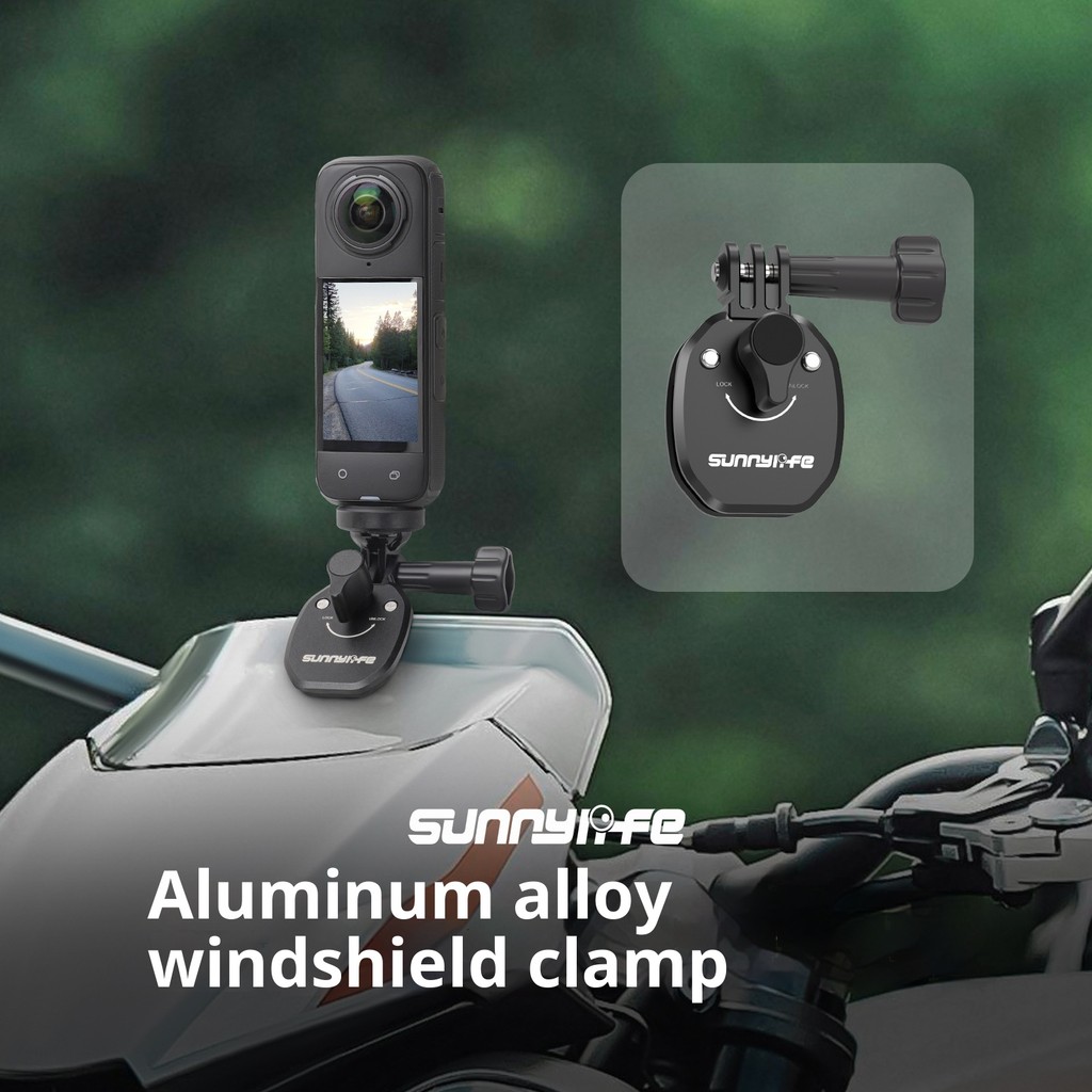 Dành Cho DJI OSMO Nano / GO Ultra / X4 Air Motorcycle Kính Chắn Gió Kẹp Camera Gắn