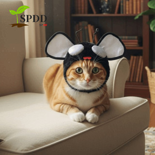 Mũ đội đầu thú cưng SPDD, Mũ bay thú cưng dễ thương mềm mại, Bảo vệ tiếng ồn vui nhộn Vỏ đầu mèo ấm áp Giáng sinh
