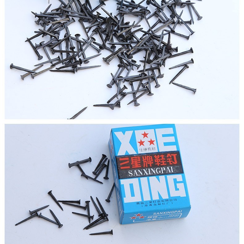 Giày Gai Sửa Chữa Gai Viết Gai Da Gai Đen Gai Tam Giác Gai Mũi Nhọn Mũi Nhọn Giày Da Cố Định Sắt Nhỏ