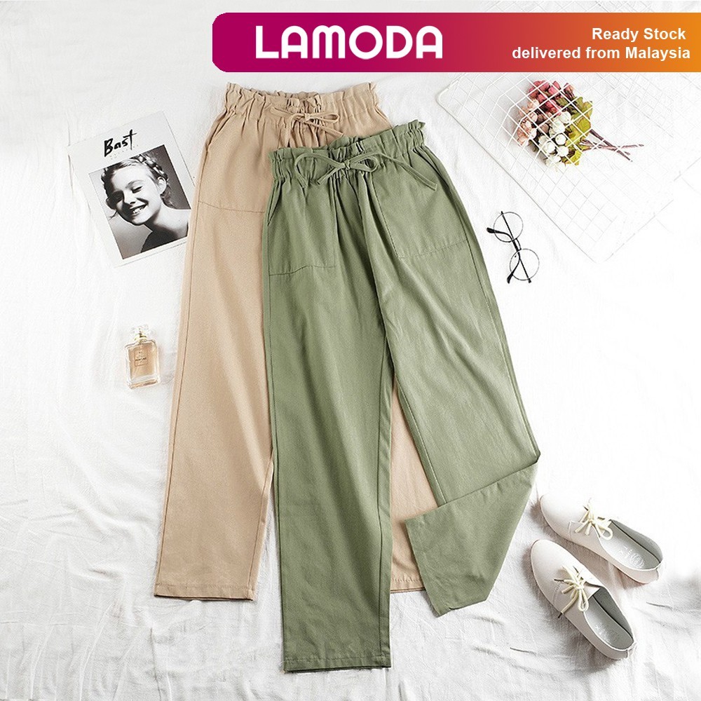 Quần Baggy Cotton Lamoda JOLIN - Dáng Rộng, Cắt Thẳng