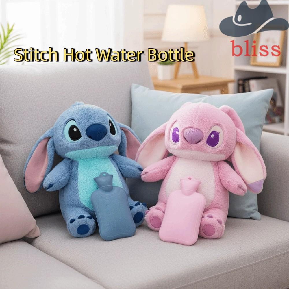 Bình nước nóng BLISS Stitch, Chai ấm tay sang trọng hoạt hình ấm áp, Kawaii Soft Thick Doll Warm Bot
