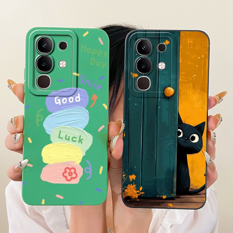 Ốp lưng Vivo iQOO Z10x V2445A Silicone Hoa thời trang sang trọng Kawaii Vỏ điện thoại sơn 2D dễ thươ