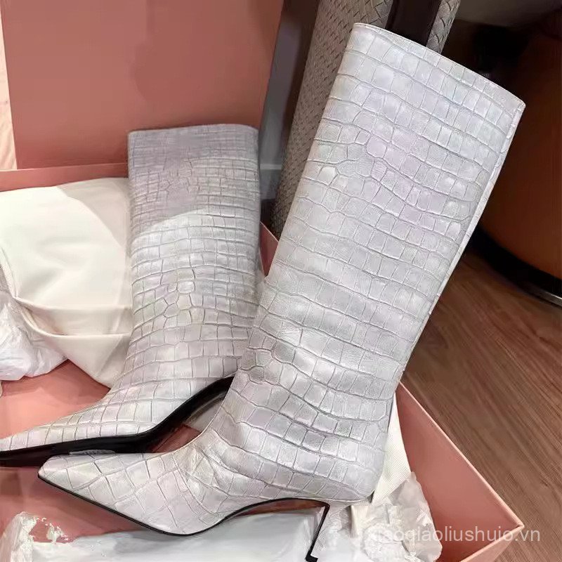 25Square Toe High Heel High Tube European and American Style Over-the-Knee Long Boots