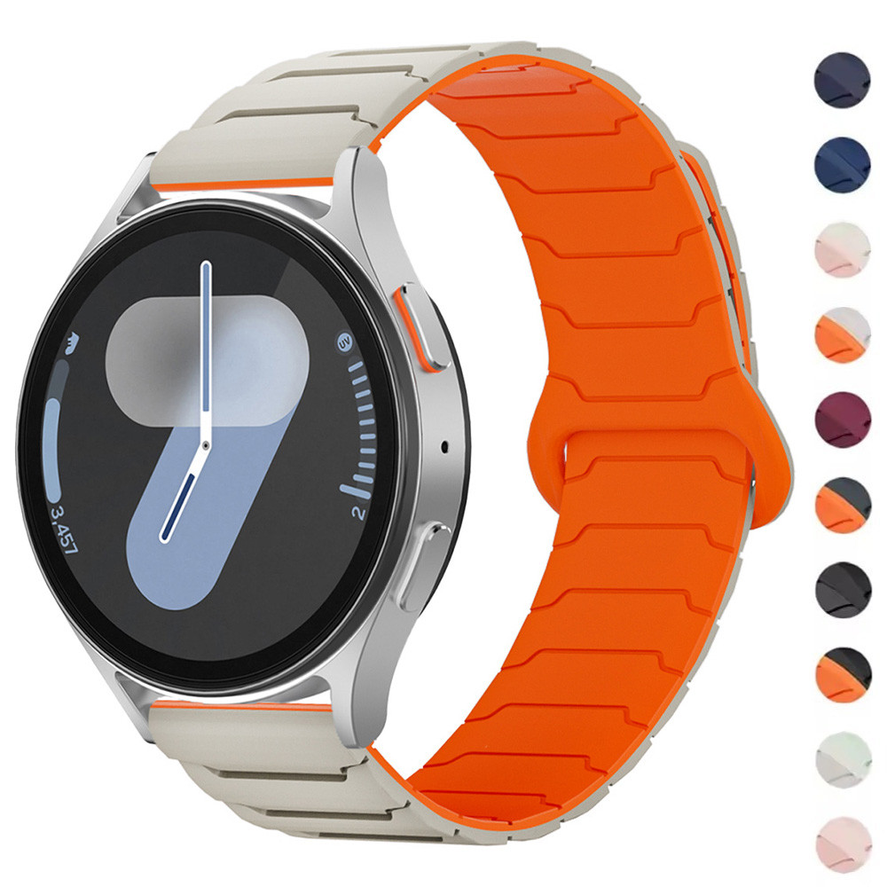 Dây đeo silicon từ tính 20mm cho Samsung Galaxy Watch 7 / 6 / 5 / 4 22MM cho Huawei GT6 / 5 / 4 46mm