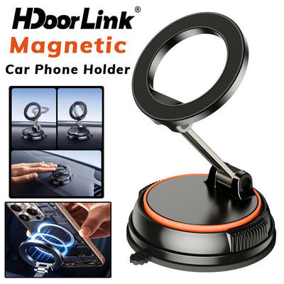 Giá đỡ điện thoại ô tô từ tính HdoorLink Mount 360°Giá đỡ điện thoại hút chân không có thể gập lại xoay cho i-Ph 16 / 15 / 14 Tất cả các điện thoại