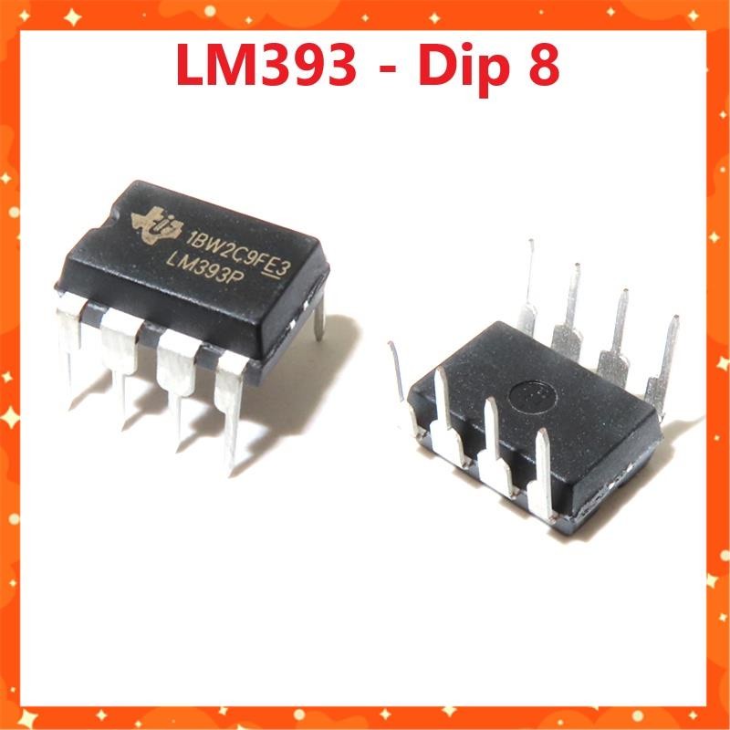 LM393 Dip 8 IC So Sánh Điện Áp 393, LM358, LM324 chân cắm