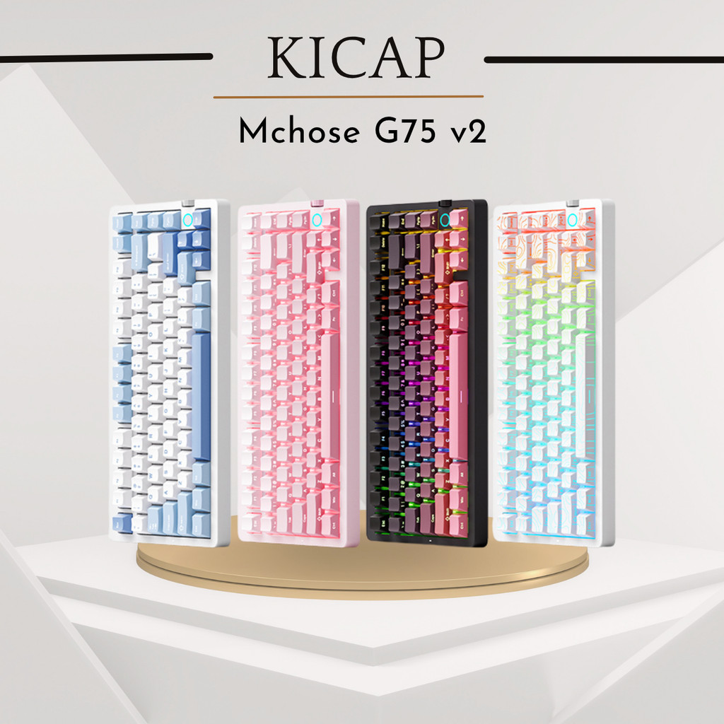 Mchose G75 v2 - Bàn phím cơ 75% núm xoay hiện đại âm đầm, build ngon sẵn, không cần mods lại