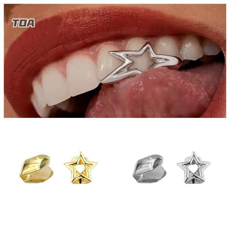 Mũ nữ ngôi sao phong cáchpunk Y2K, pentagram, răng grillz - VN