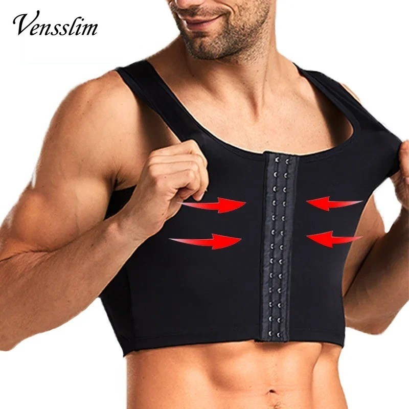 Vensslim Áo Nịt Ngực Nam, Hỗ Trợ Định Hình Thân Thể và Nén Ngực, Cải Thiện Tư Thế
