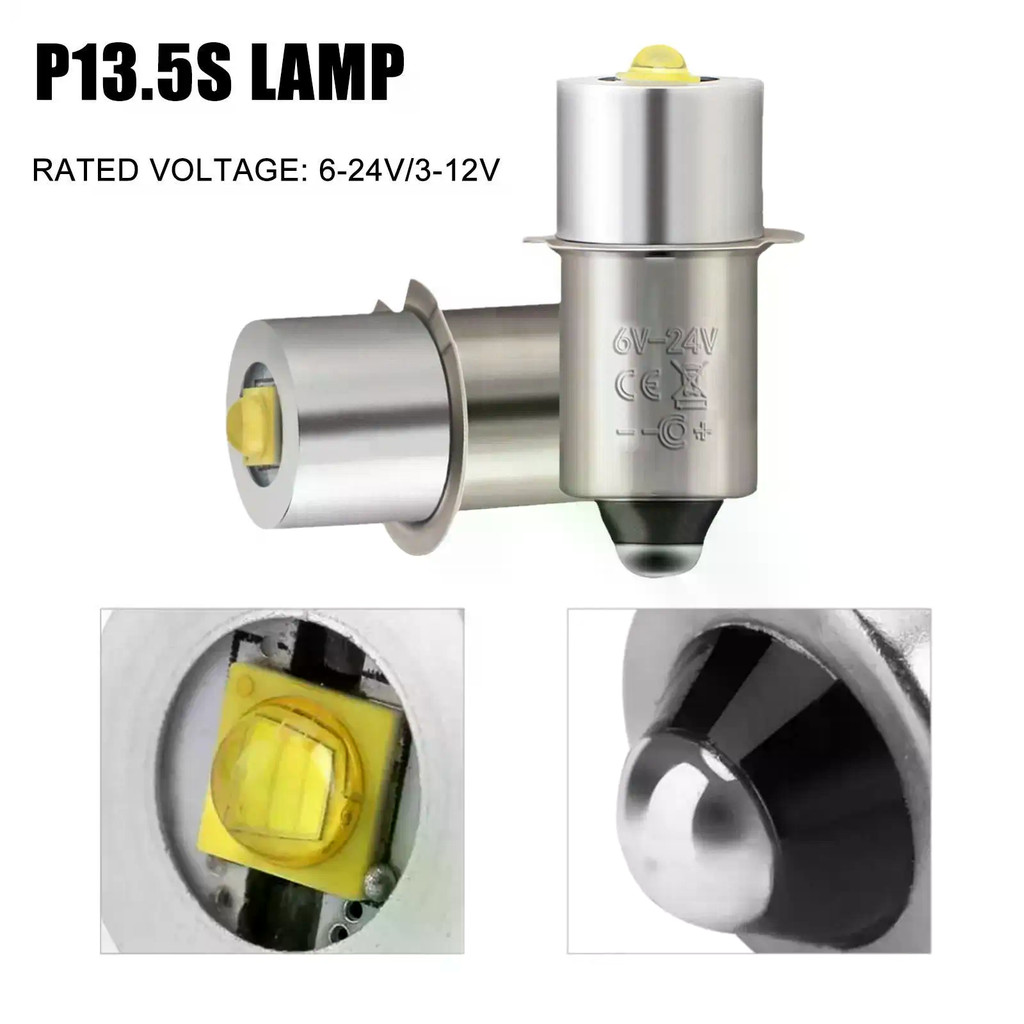 1 Chiếc P13.5S E10 BA9S Base 5W LED Nâng Cấp Bóng Đèn Trắng Maglite Đèn Pin 6500K 3W DC6V-24V Bóng Đ