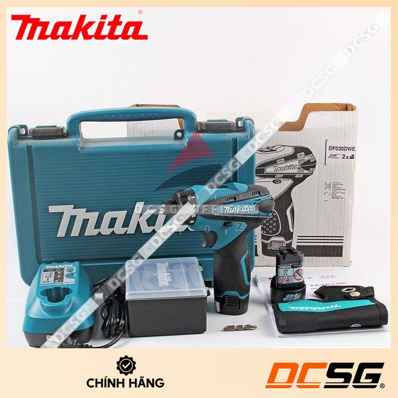 Máy khoan, vặn vít dùng pin 10.8V Makita DF030DWE [ DCSG ]
