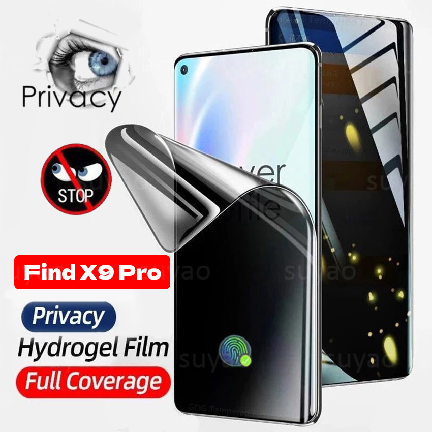 Dành Cho Oppo Find X9 Pro X9Pro 2025 Phim Hydrogel Chống Gián Điệp Riêng Tư Soft FindX9Pro FindX9 X 