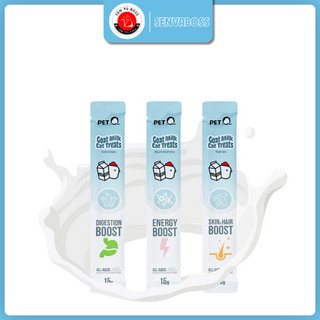 Súp thưởng vị sữa dê PETQ 15g - nhiều dưỡng chất thơm ngon - Pate sữa dê dành cho chó mèo - Senvaboss