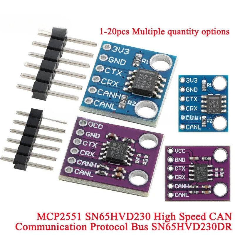 20 Cái / 1 SN65HVD230 Tốc Độ Cao CAN Xe Buýt Thu Phát Mô Đun MCP2551 CAN Giao Tiếp Giao Diện Xe Buýt