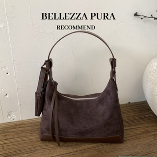 BELLEZZA PURA Túi Tote Thời Trang Hàn Quốc Retro Da Lộn Túi Đeo Vai Dung Tích Lớn Thường Ngày Đi Lại Túi Xách