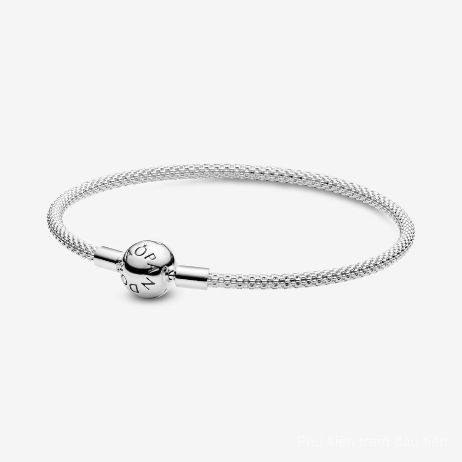 Vòng tay lưới bạc S925 đích thực Pandora Moments